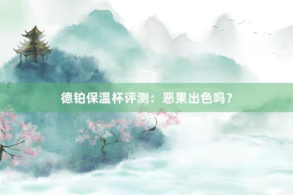 德铂保温杯评测：恶果出色吗？